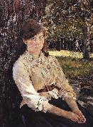 Girl in the Sunlight Portrait of Maria Simonovich Valentin Serov